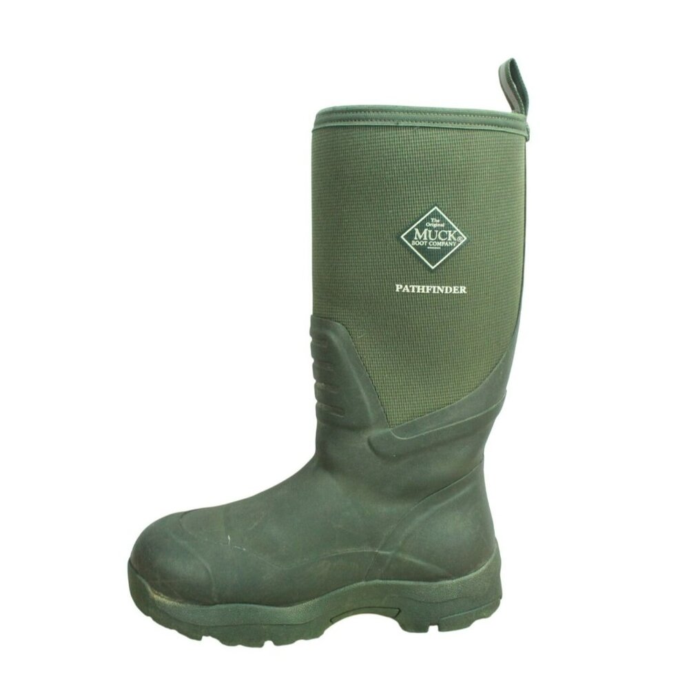 Muck Pathfinder Green Rubber Pull On Waterproof Tall Boots Size 7 M